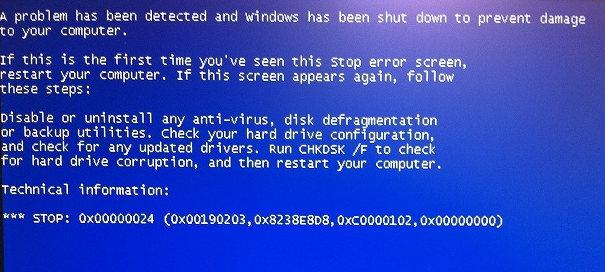 Run Chkdsk F Blue Screen Vista