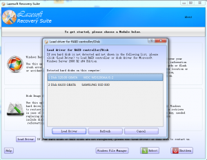 Lazesoft boot disk load drivers