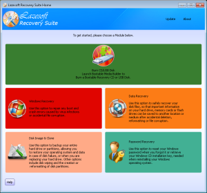 Recovery Suite 4.2 Home Screen shot