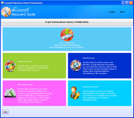 Click to view Lazesoft Recovery Suite Pro 3.3.0 screenshot