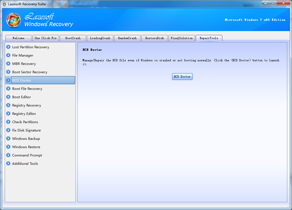 BCD Doctor in Windows Recovery