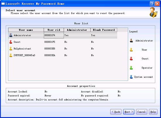 administrator password windows xp professional